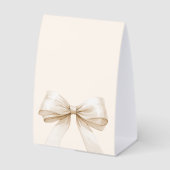 Plaque De Table Beige cream ivory bow DIY write your own party (Recto)