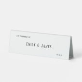 Plaque De Table Beige Neutral Floral Wedding (Verso)