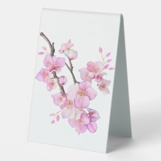 Plaque De Table Belle couleur rose cerise Sakura fleurs (Verso)