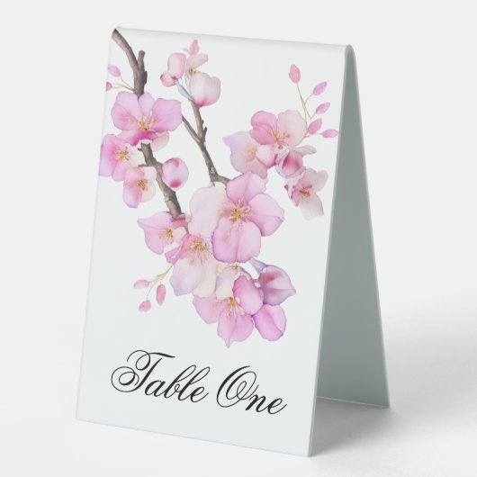 Plaque De Table Belle couleur rose cerise Sakura fleurs (Recto)