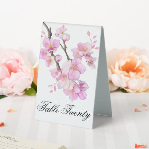 Plaque De Table Belle couleur rose cerise Sakura fleurs