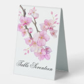 Plaque De Table Belle couleur rose cerise Sakura fleurs (Recto)