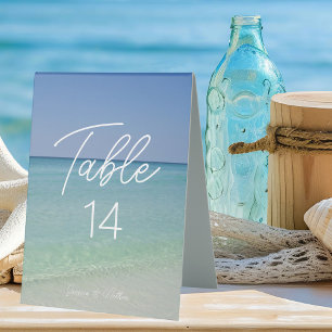 Plaque De Table Belle plage Photographie Mariage Numéro de tableau
