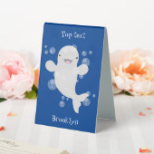 Plaque De Table Béluga mignon bulles dessin de dessin animé (In SItu (Mariage))