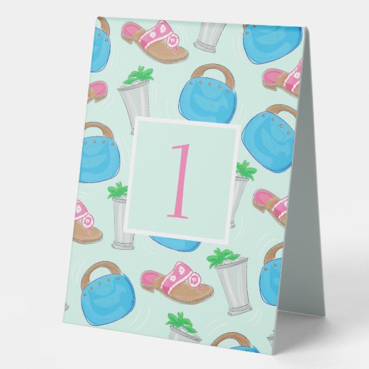 Plaque De Table Bermuda Sac Sandals Mint Julep Preppy (Recto)