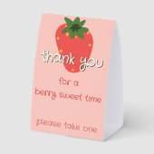 Plaque De Table Berry First Birthday  (Verso)