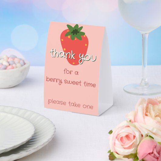 Plaque De Table Berry First Birthday  (Insitu (mariage))