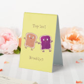 Plaque De Table Beurre d'arachide mignonne et caricature sandwich  (In SItu (Mariage))