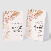 Plaque De Table Bienvenue à la Baby Shower Florale avec l'Herbe de (Recto/verso)