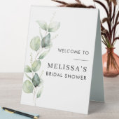 Plaque De Table Bienvenue à la réception de mariage Eucalyptus Fol (En SItu (Tableau))