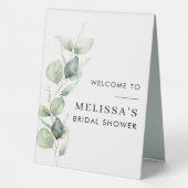 Plaque De Table Bienvenue à la réception de mariage Eucalyptus Fol (Verso)