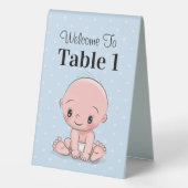 Plaque De Table Bienvenue Au Numéro Baby Boy (Verso)
