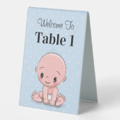 Plaque De Table Bienvenue Au Numéro Baby Boy (Recto)