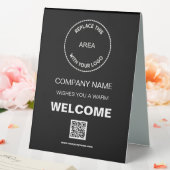 Plaque De Table Bienvenue Entreprise Événement Votre Logo Code QR  (In SItu (Mariage))