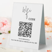 Plaque De Table Bienvenue QR Code Scan pour connecter le Wi-Fi (In SItu (Mariage))