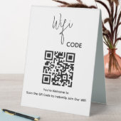 Plaque De Table Bienvenue QR Code Scan pour connecter le Wi-Fi (En SItu (Tableau))