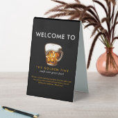 Plaque De Table Bière Mug Logo Brasserie Bar Réouverture Sécurité  (En SItu (Tableau))