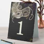 Plaque De Table Black Gold Purple Masquerade (En SItu (Tableau))