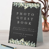 Plaque De Table Black Snowberry+Eucalyptus Mariage Photo GuestBook (En SItu (Tableau))