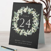 Plaque De Table Black Snowberry+Eucalyptus Noël Numéro de tableau (En SItu (Tableau))