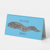 Plaque De Table Black spotted moray eel cartoon (Verso)
