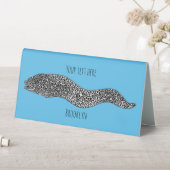Plaque De Table Black spotted moray eel cartoon (En SItu (Tableau))