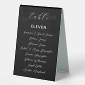 Plaque De Table Black Wedding Table Number Guest List Seating (Recto)