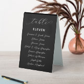 Plaque De Table Black Wedding Table Number Guest List Seating (En SItu (Tableau))