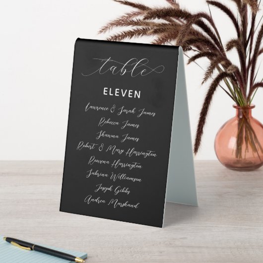 Plaque De Table Black Wedding Table Number Guest List Seating (En SItu (Tableau))