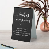 Plaque De Table Black White Dames Mariage de la panier de salle de (En SItu (Tableau))