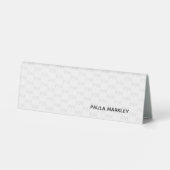 Plaque De Table Blanc clair simple gris moderne Monogramme Motif (Verso)