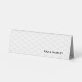 Plaque De Table Blanc clair simple gris moderne Monogramme Motif (Recto)