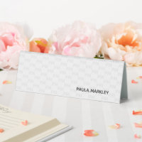 Blanc clair simple gris moderne Monogramme Motif