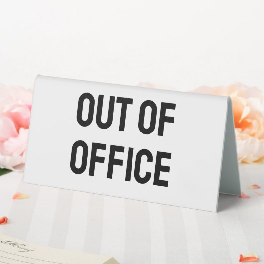 Plaque De Table Blanc hors bureau (In SItu (Mariage))