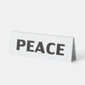 Plaque De Table Blanc noir blanc simple (Verso)