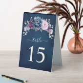 Plaque De Table Bleu bleu pourpre de la marine Lilac Blooms Numéro (En SItu (Tableau))