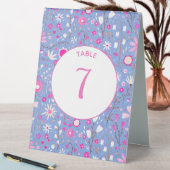 Plaque De Table Bleu Botanique Fleur sauvage Floral (En SItu (Tableau))