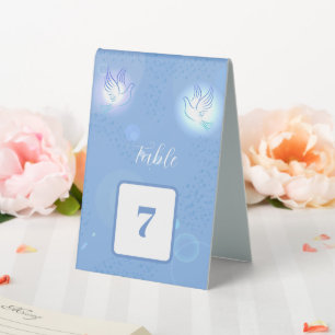 Plaque De Table Bleu Mariage Dove