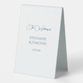 Plaque De Table Bleu poussiéreux contemporain (Verso)