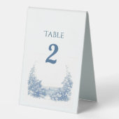 Plaque De Table Bleu poussiéreux contemporain (Recto)