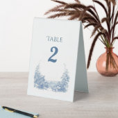 Plaque De Table Bleu poussiéreux contemporain (En SItu (Tableau))