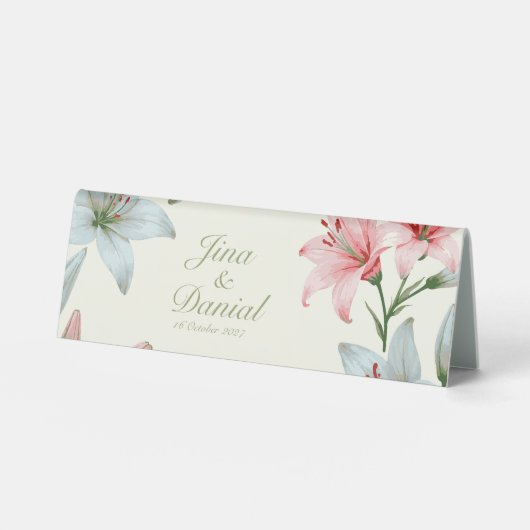 Plaque De Table Bloom Azure (Recto)