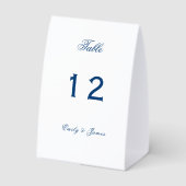 Plaque De Table Blue and White Wedding (Verso)