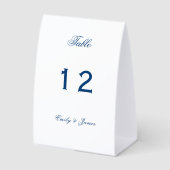 Plaque De Table Blue and White Wedding (Recto)