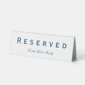 Plaque De Table Blue and White Wedding (Recto)