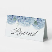 Plaque De Table Blue Hydrangeas Floral Réservé (Verso)