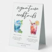 Plaque De Table Blue Lagoon Dirty Shirley Signature Cocktails Menu (Recto)