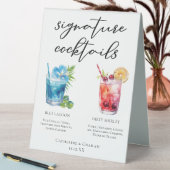 Plaque De Table Blue Lagoon Dirty Shirley Signature Cocktails Menu (En SItu (Tableau))