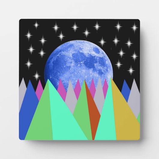 Plaque de table Blue Moon avec Easel (Devant)