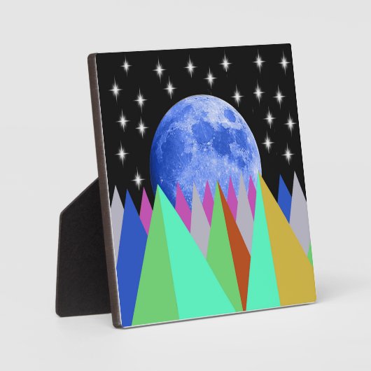 Plaque de table Blue Moon avec Easel (Recto)